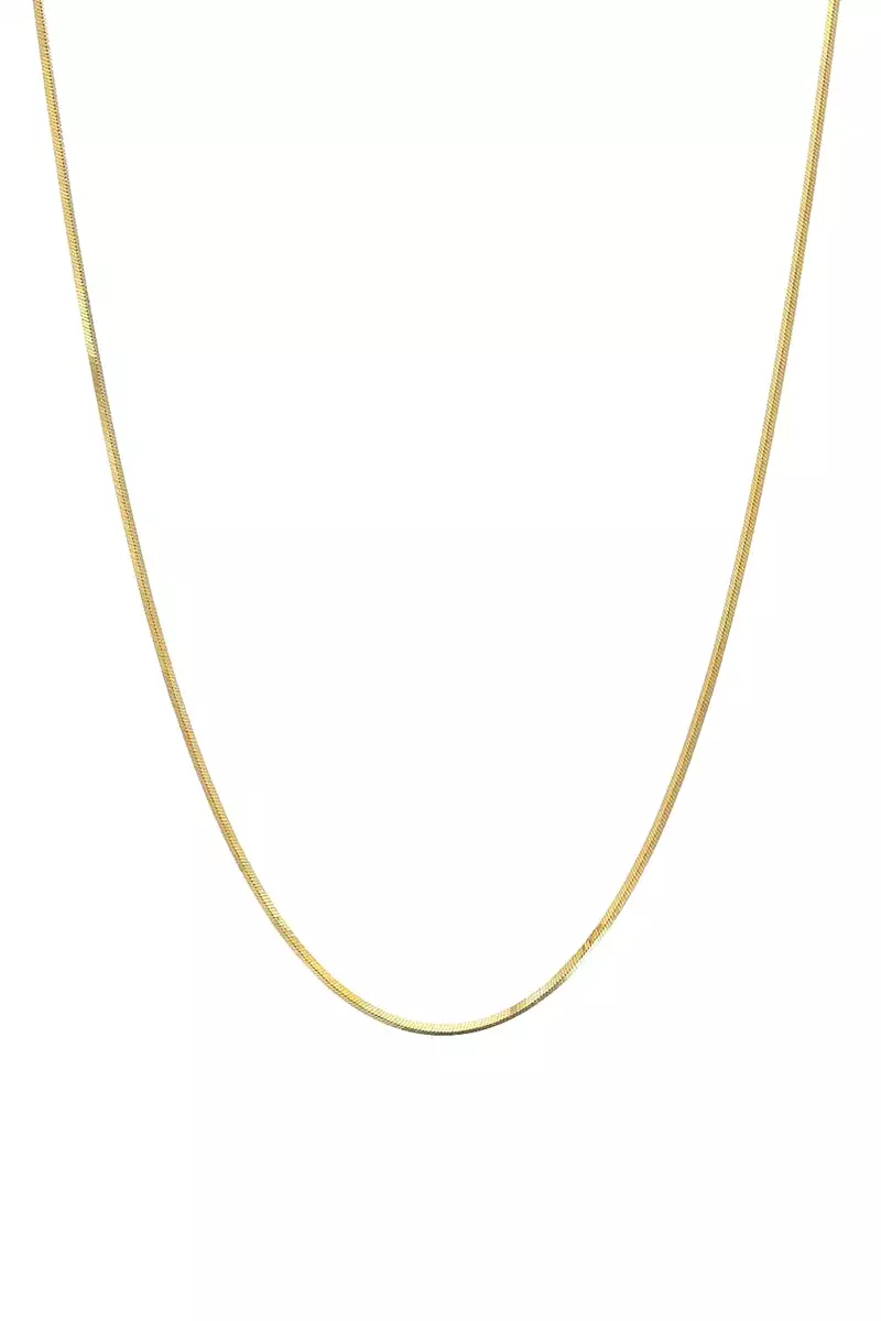 1.5mm Flexible Herringbone Chain - 14k Yellow Gold