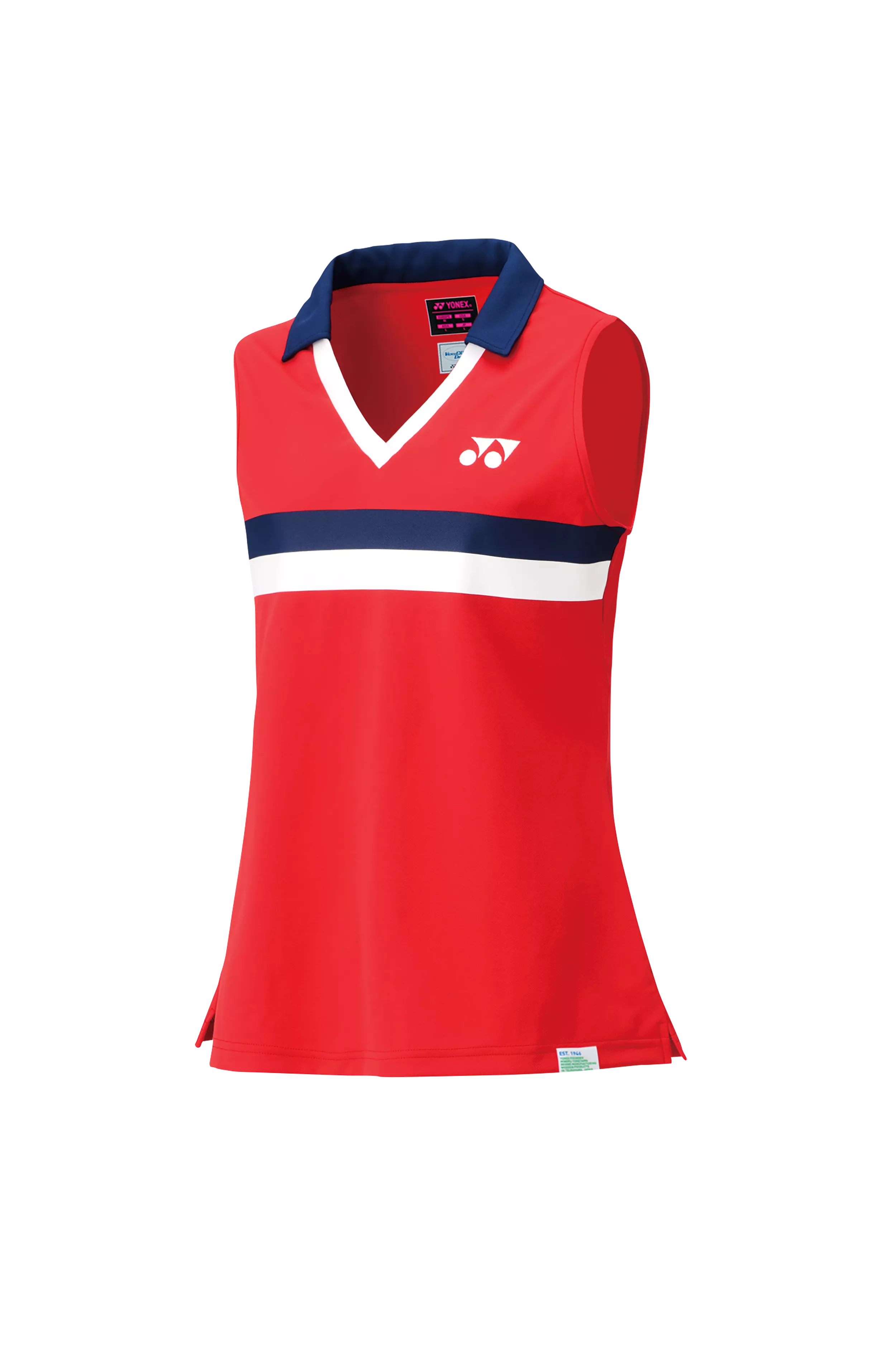 75TH Women's Sleeveless Polo Shirt 20627A [Ruby Red]