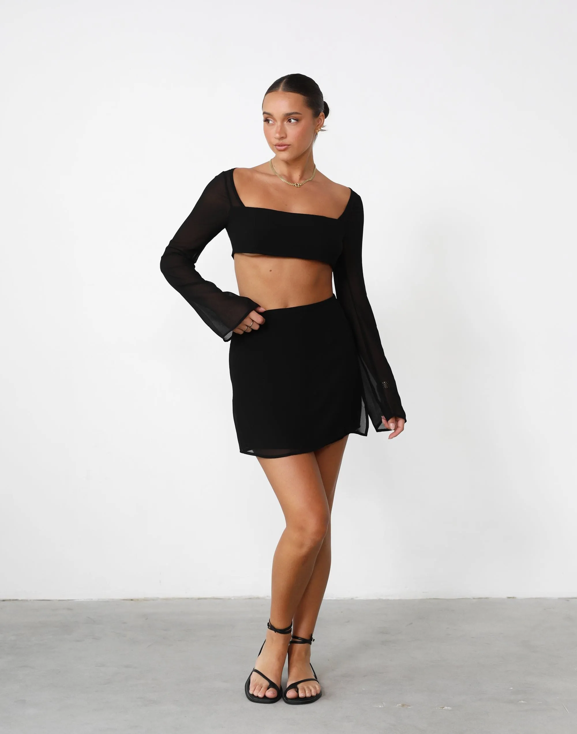 Abby Mini Skirt (Black)