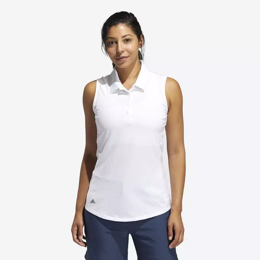 Adidas Ultimate365 Women's Solid Sleeveless Polo Shirt GL6699