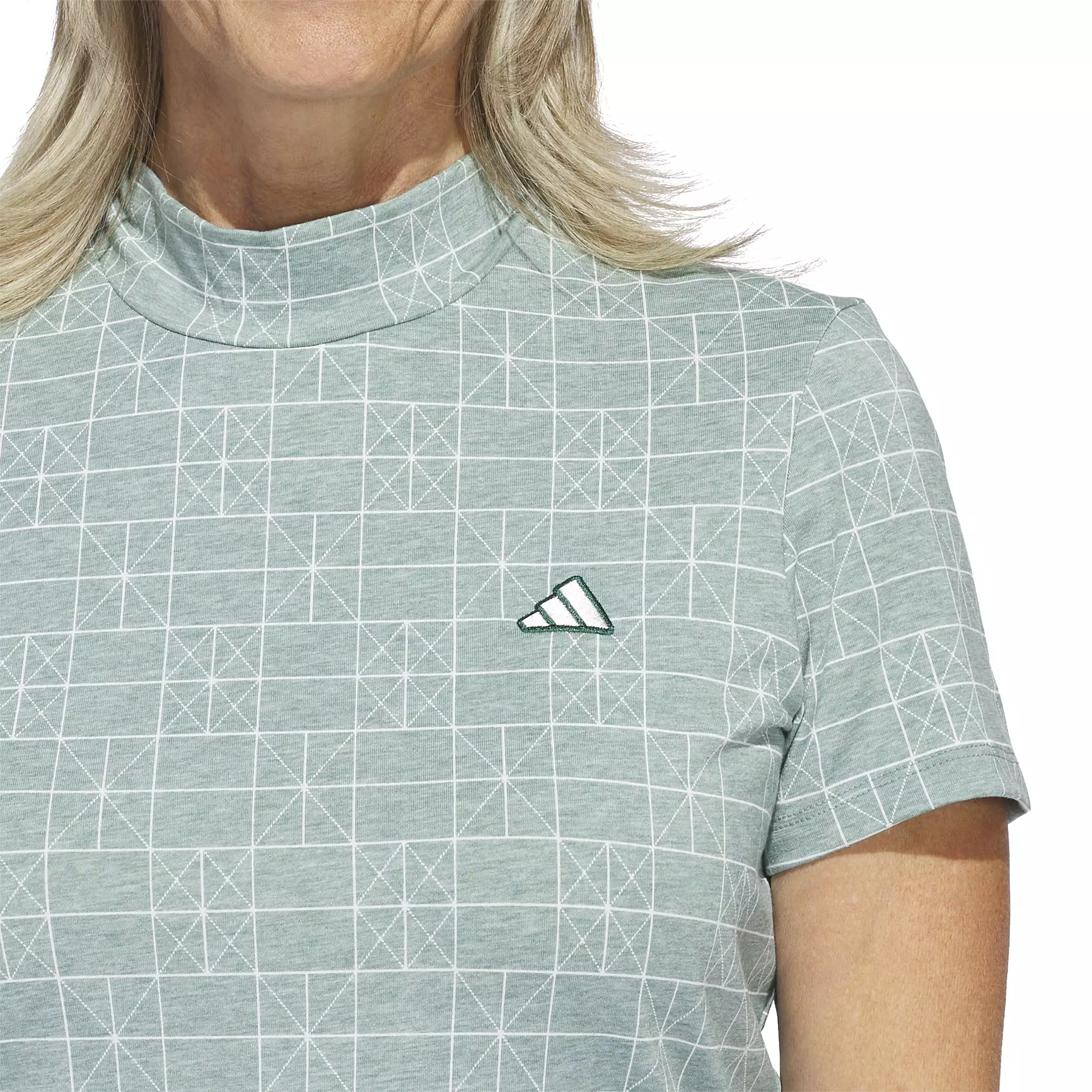 adidas Women's go-to mock neck polo shirt - Crystal Jade SS24