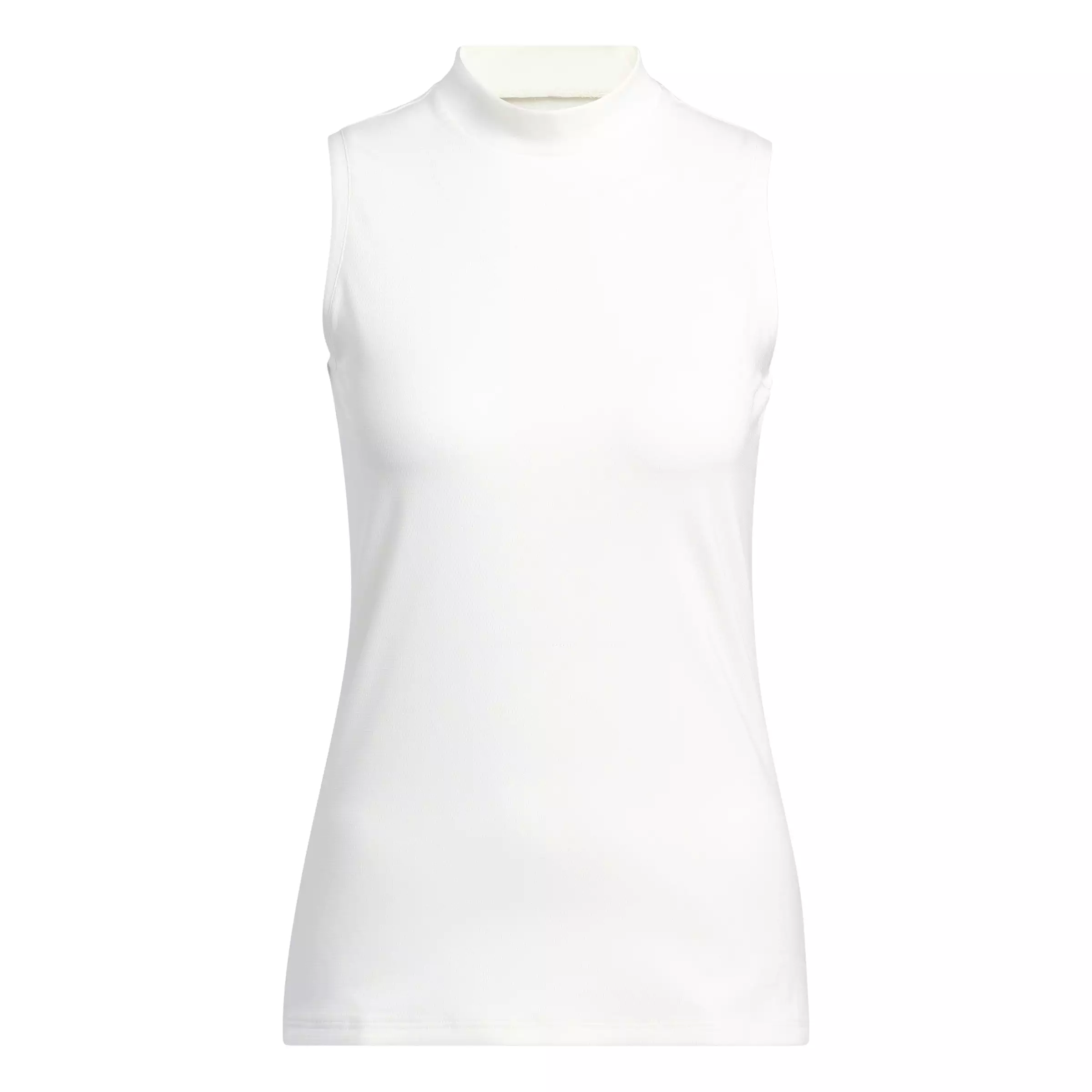 adidas Women's Ultimate365 Mock-Neck Sleeveless Golf Polo Shirt - Ivory