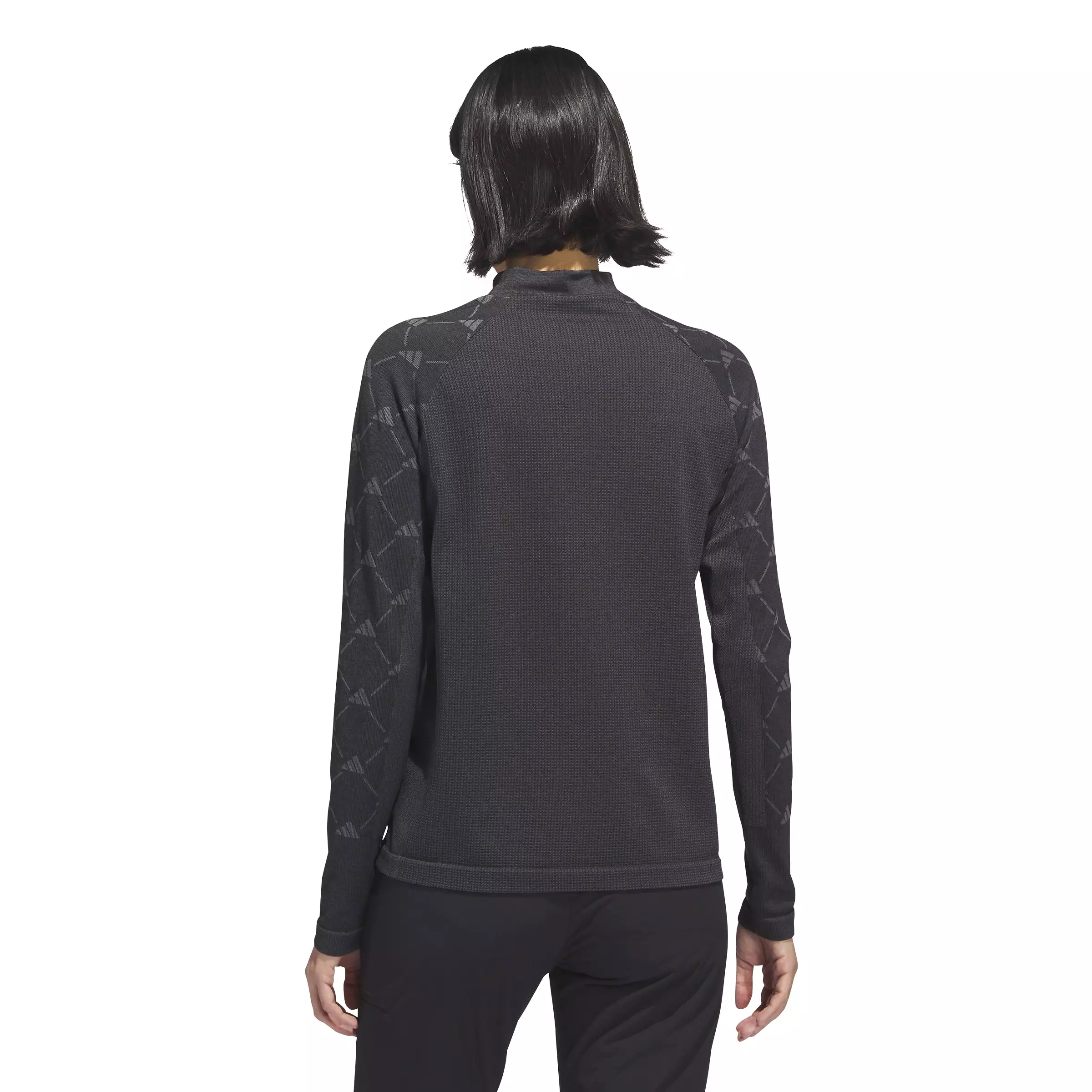 adidas Women's Ultimate365 Tour Monogram Mock Neck - Black