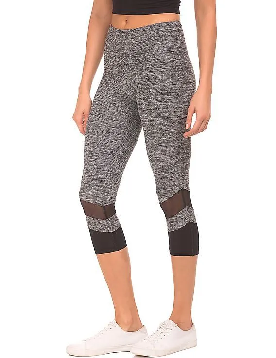 Aeropostale Mesh Panel Active Capri Leggings