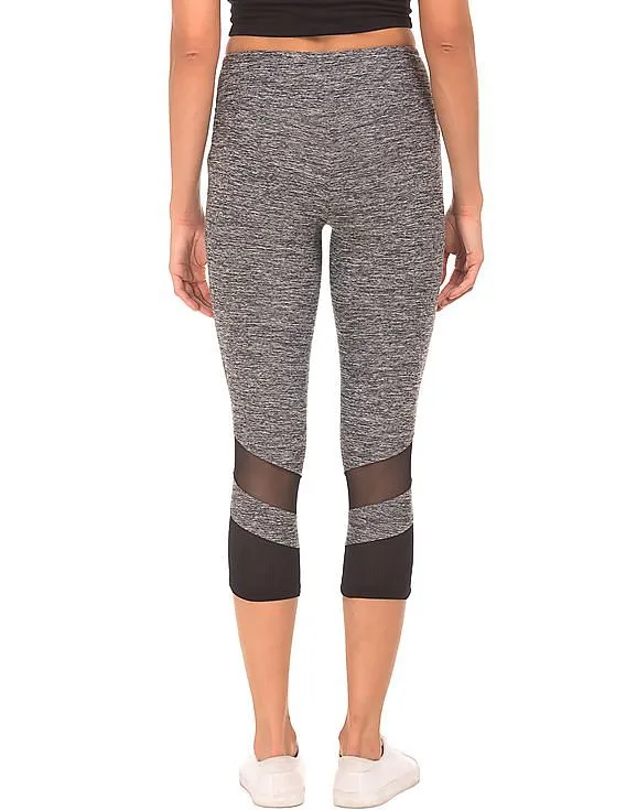 Aeropostale Mesh Panel Active Capri Leggings