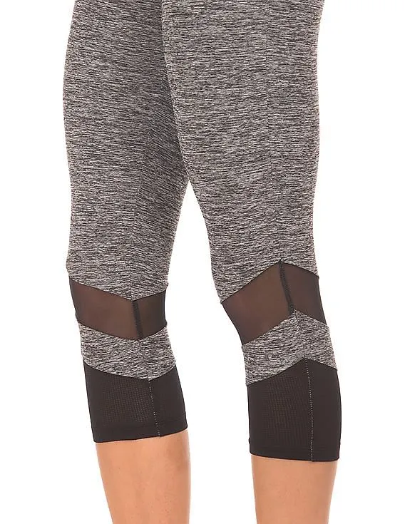 Aeropostale Mesh Panel Active Capri Leggings