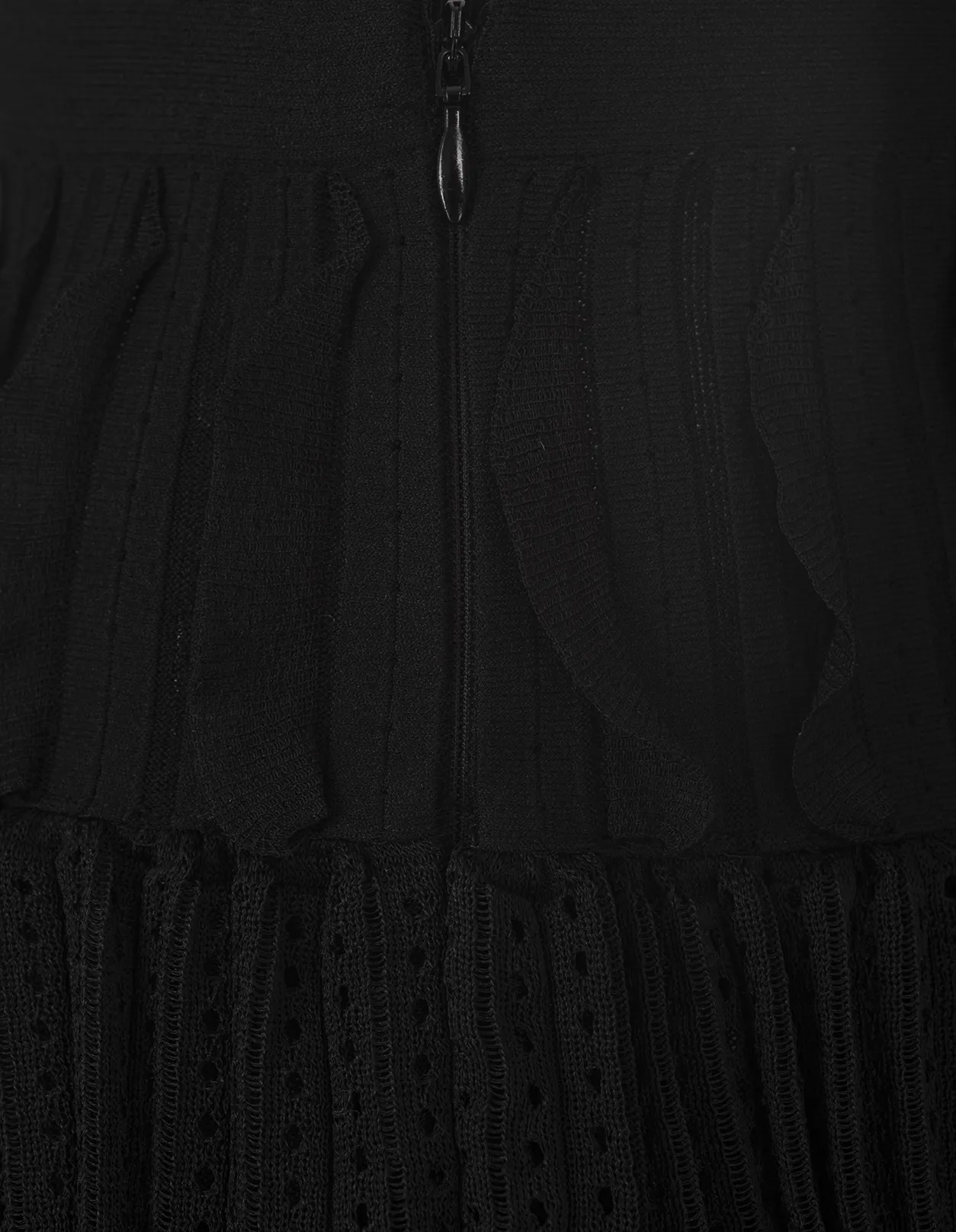 ALAIA Black Crinoline Flounced Short Skirt