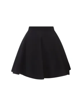 ALEXANDER MCQUEEN Black Short Flared Skirt