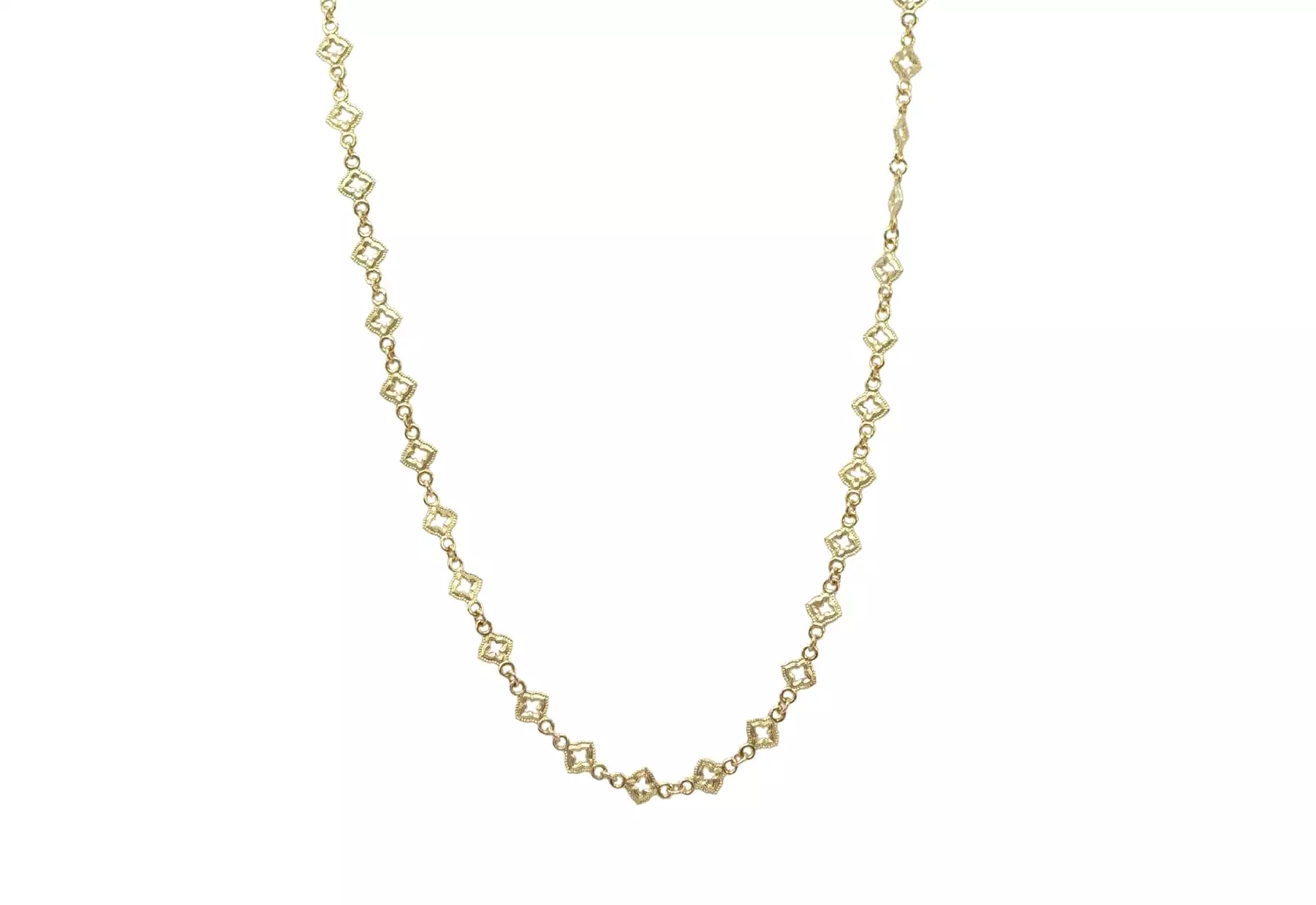 ARMENTA 18 Yellow Gold Scroll Necklace