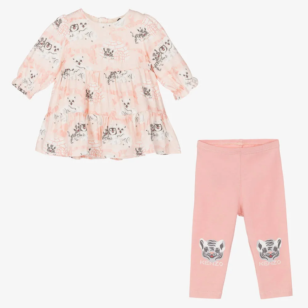 Baby Girls Pink Leggings Set