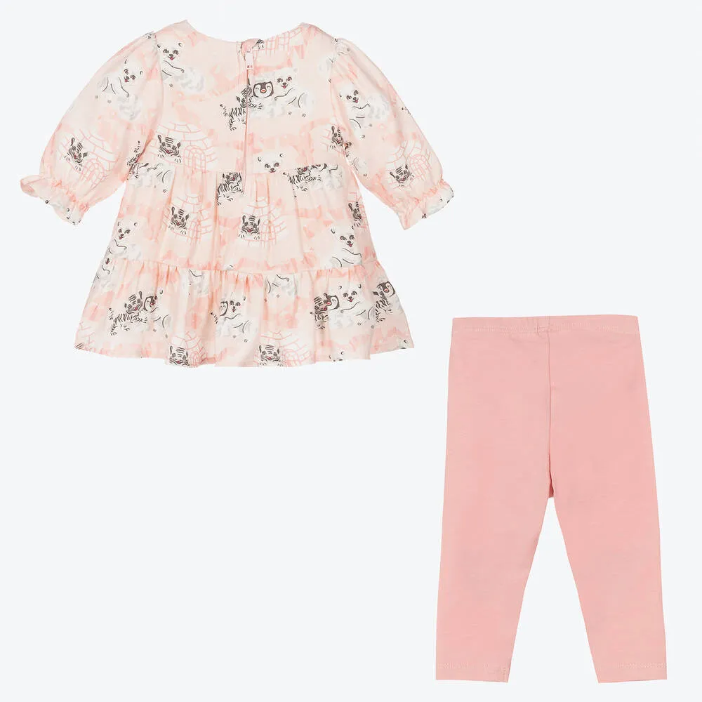 Baby Girls Pink Leggings Set