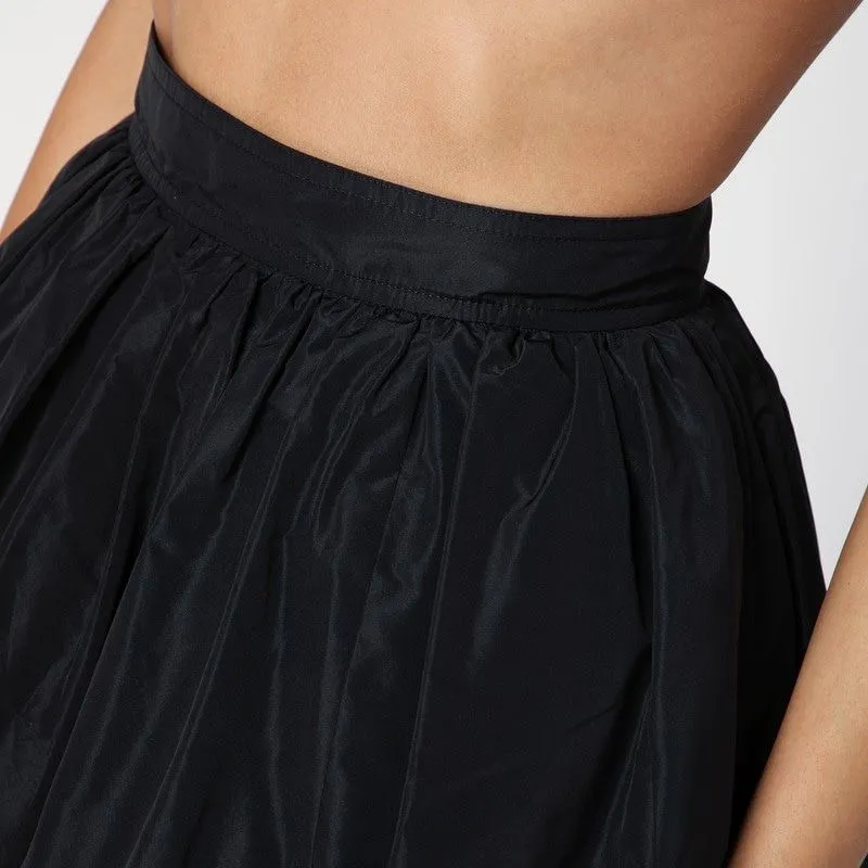 BLACK POLYESTER MINI SKIRT