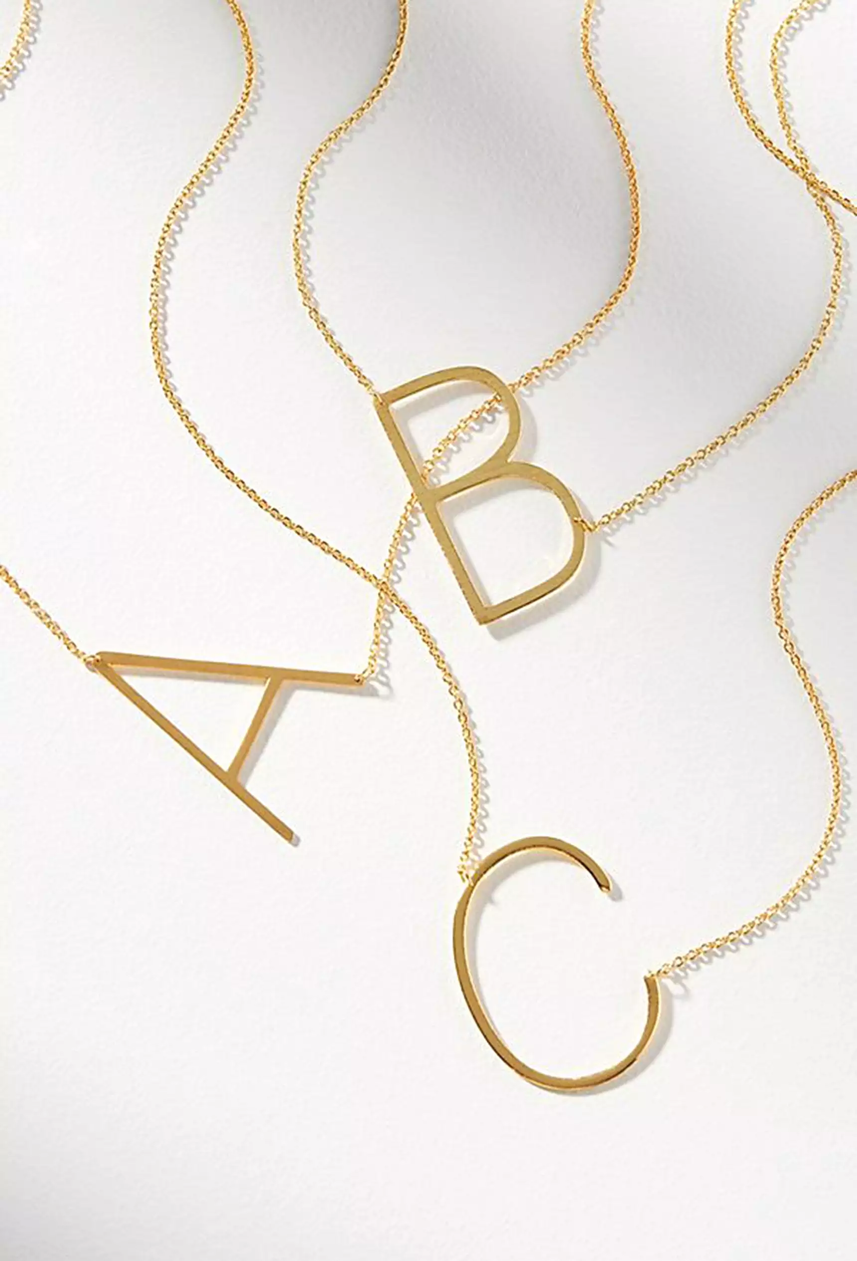 Block Letter Initial Necklace