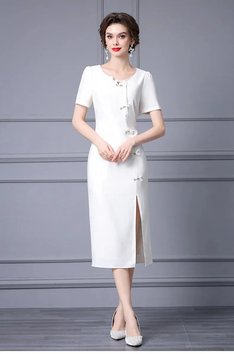 Caroline Elegant Chinese Style Pencil Dress