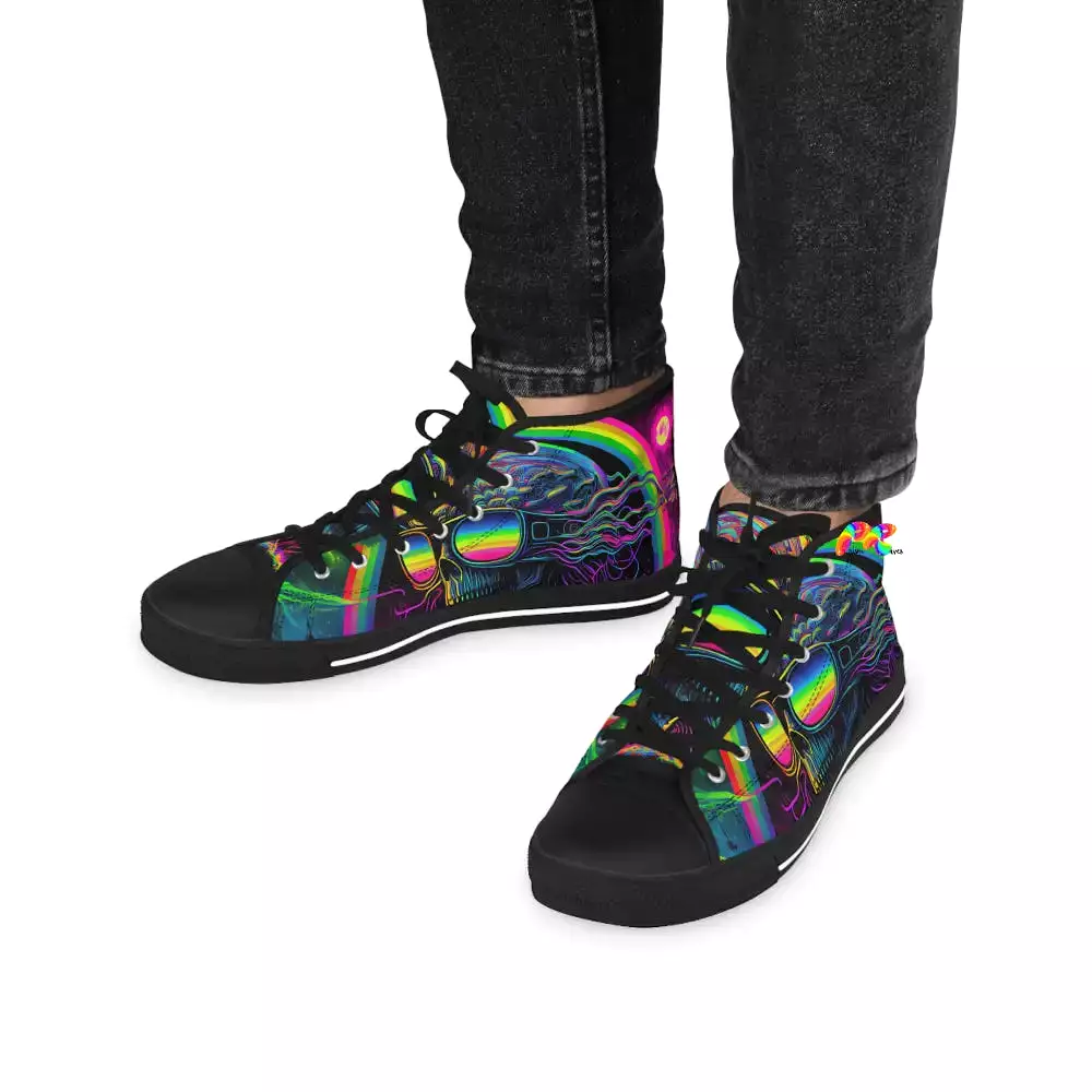 Cool Alien Men's Canvas High Top Rave Shoes