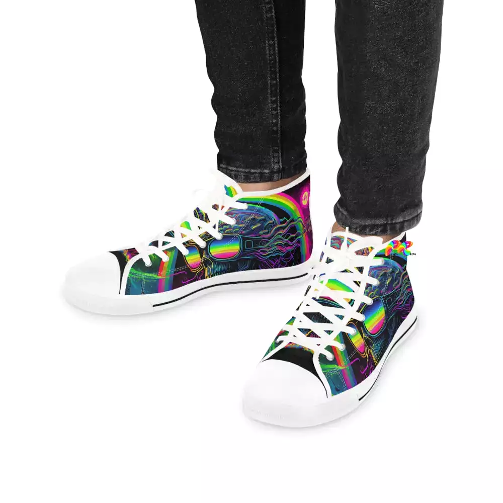 Cool Alien Men's Canvas High Top Rave Shoes