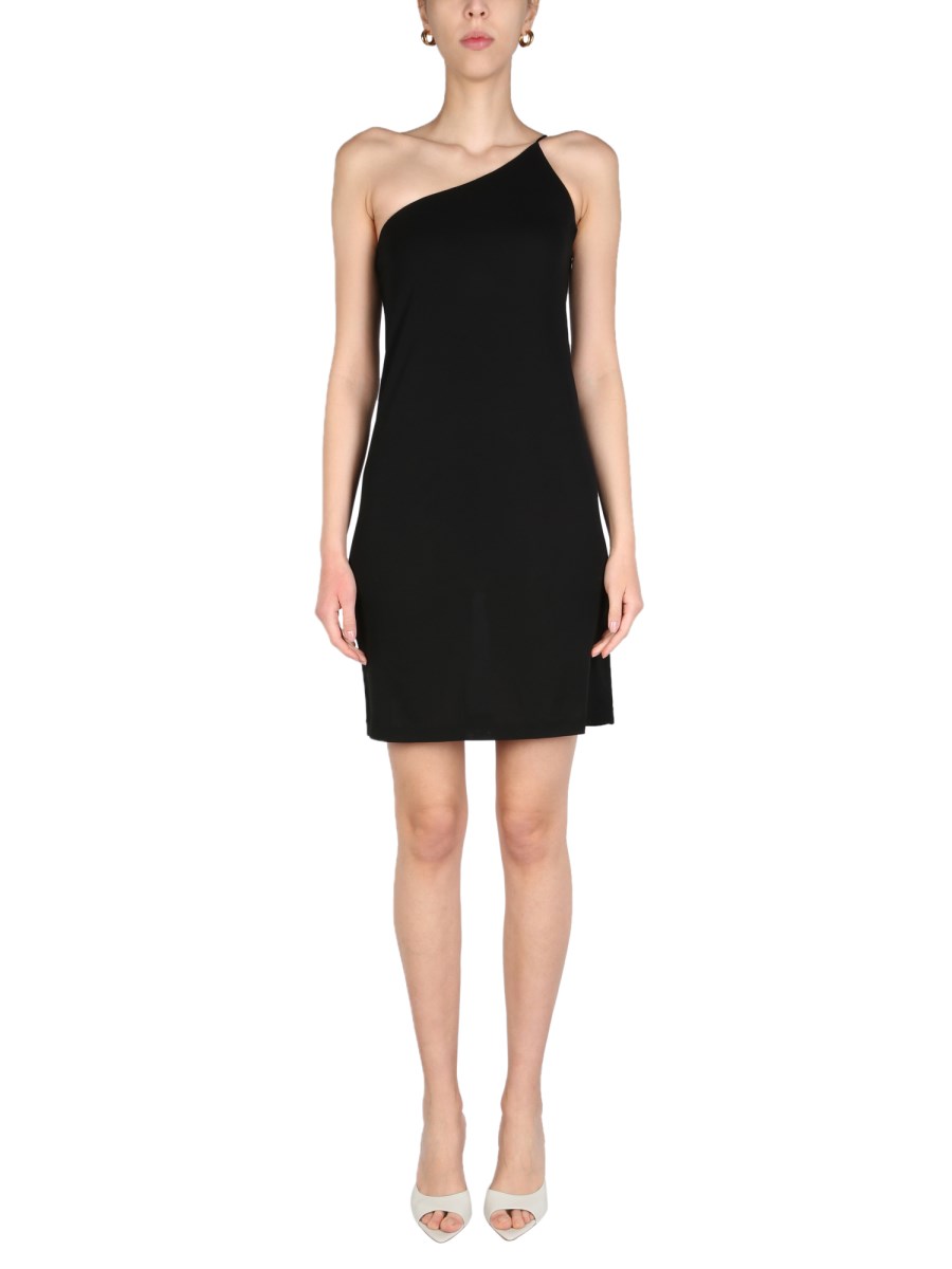 DSQUARED    ONE SHOULDER VISCOSE DRESS