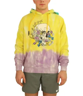 Elevenparis Mens Floral Skull Hoodie Sweatshirt