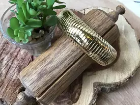 Gold Stretchy 1 Bangle Bracelet