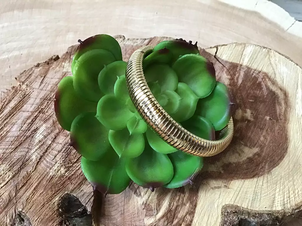 Gold Stretchy .5  Bangle Bracelet