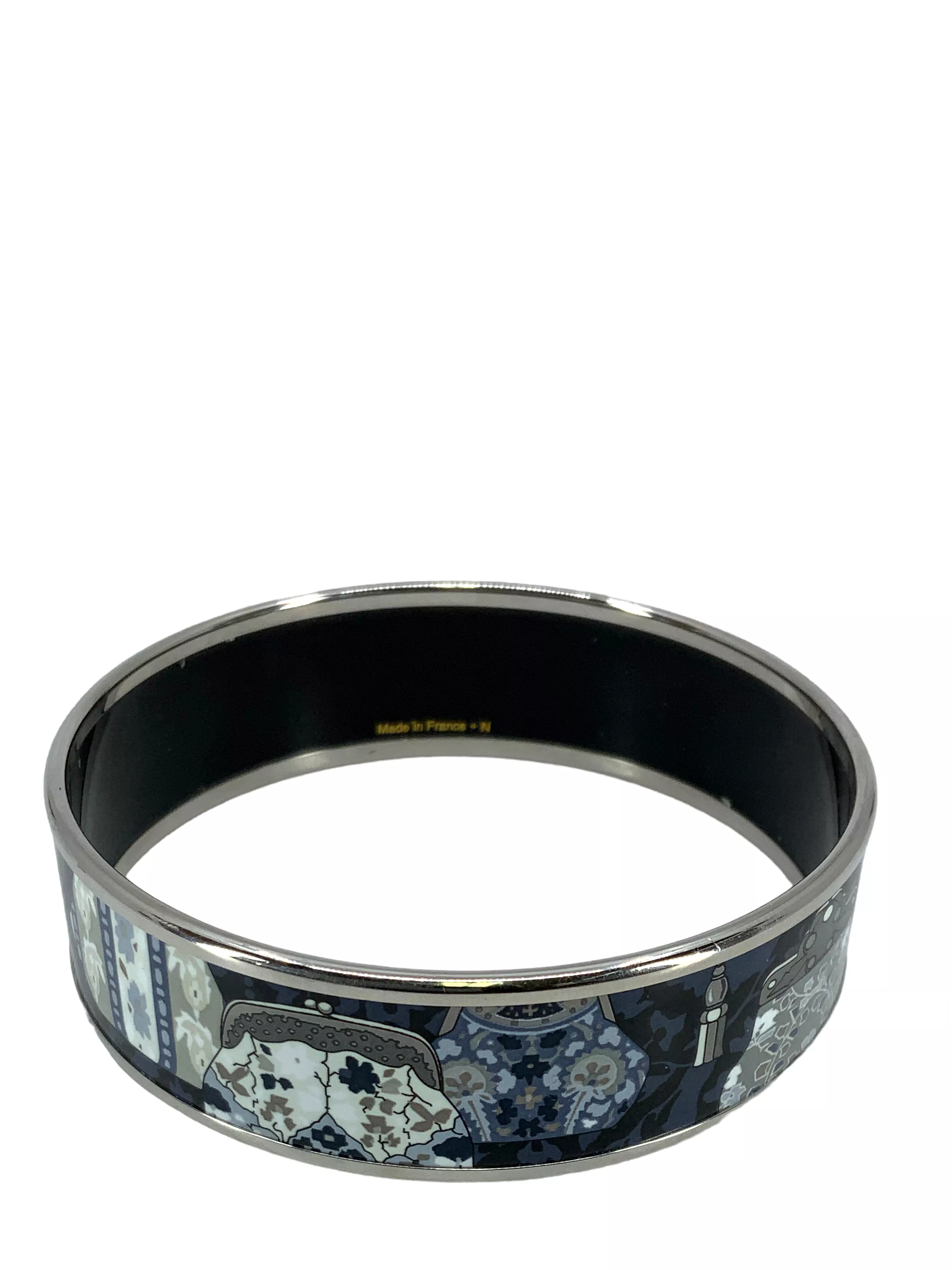 Hermes Printed Enamel Cachemire de Tamara Wide Bracelet 65