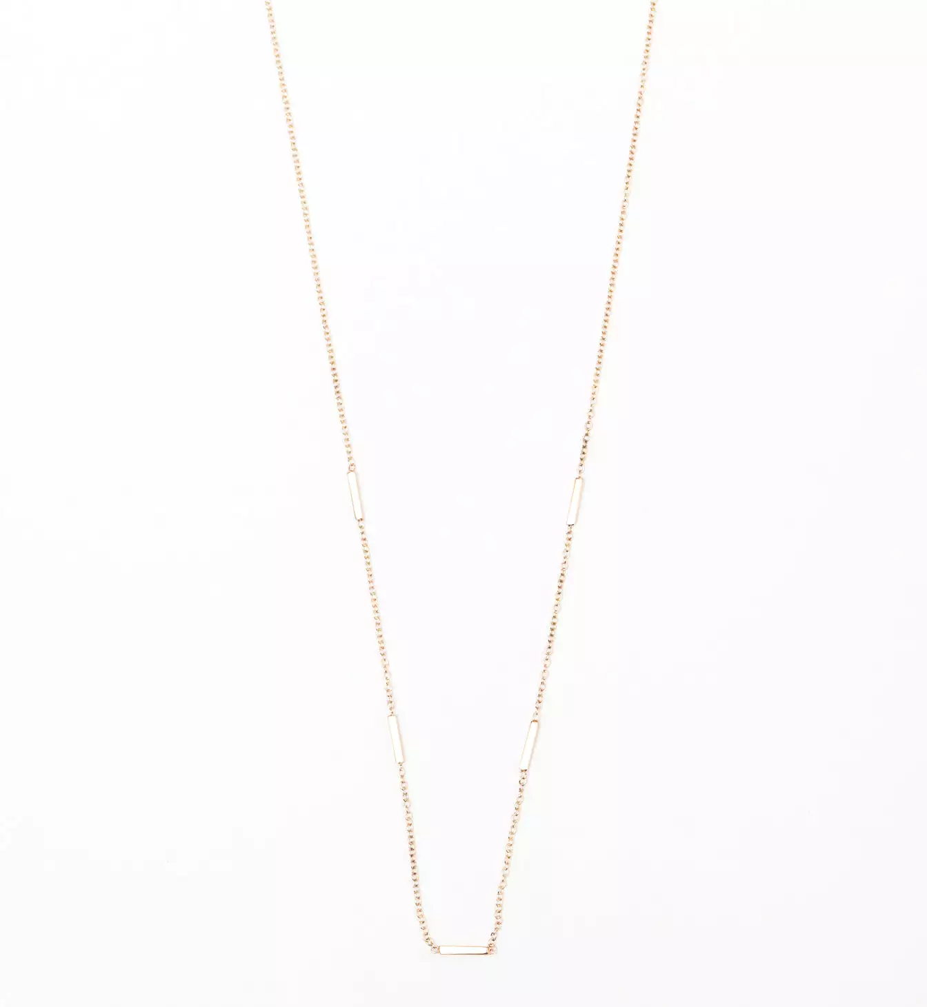 Horizontal Tiny Bars Station Necklace