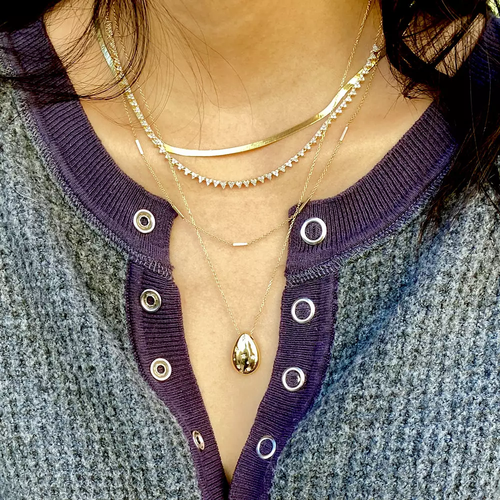 Horizontal Tiny Bars Station Necklace