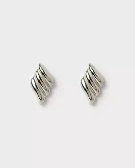 Izoa Ash Stud Earrings Silver