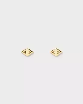 Izoa Horus Mini Stud Earrings Gold