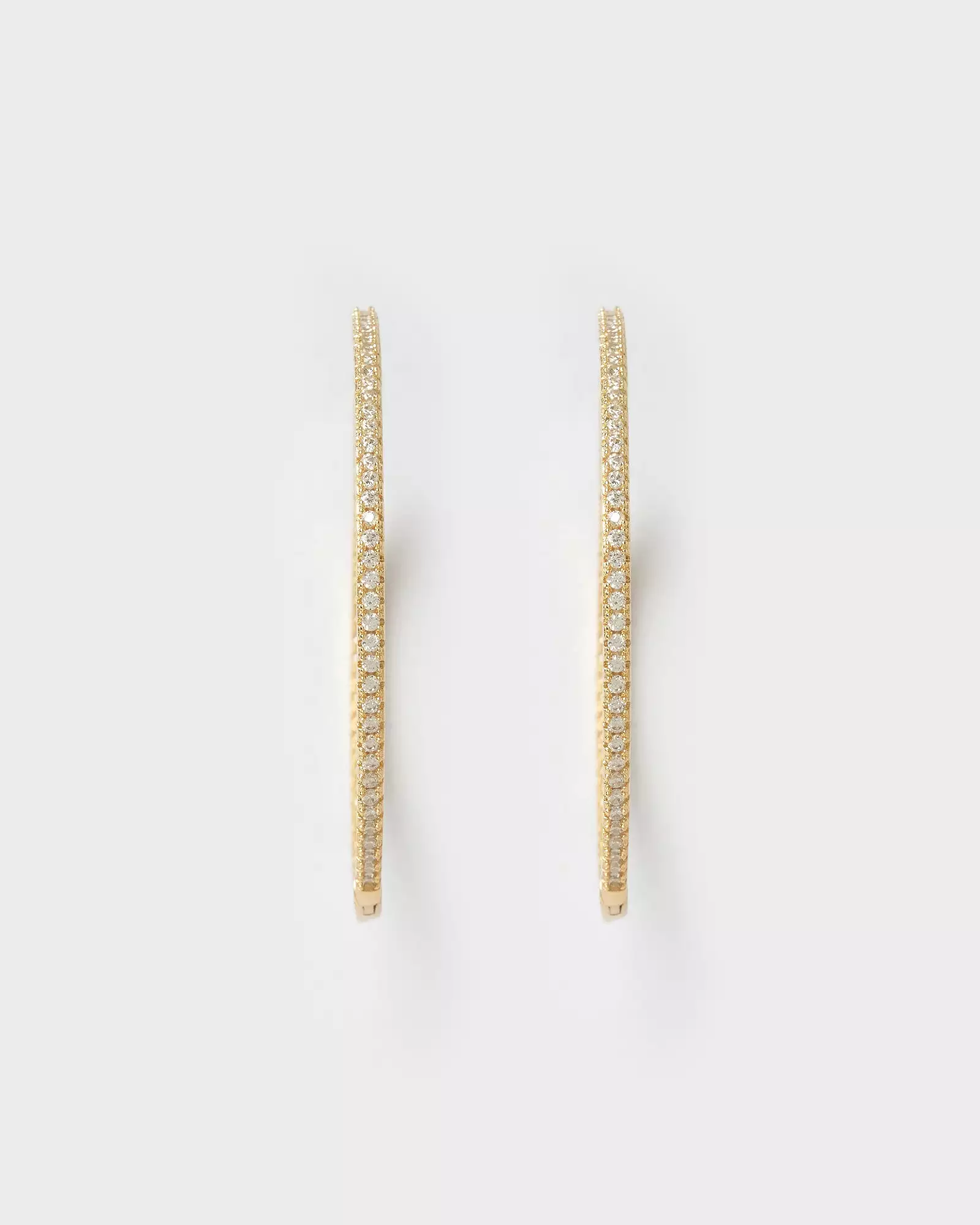 Izoa Jess Hoop Earrings Gold