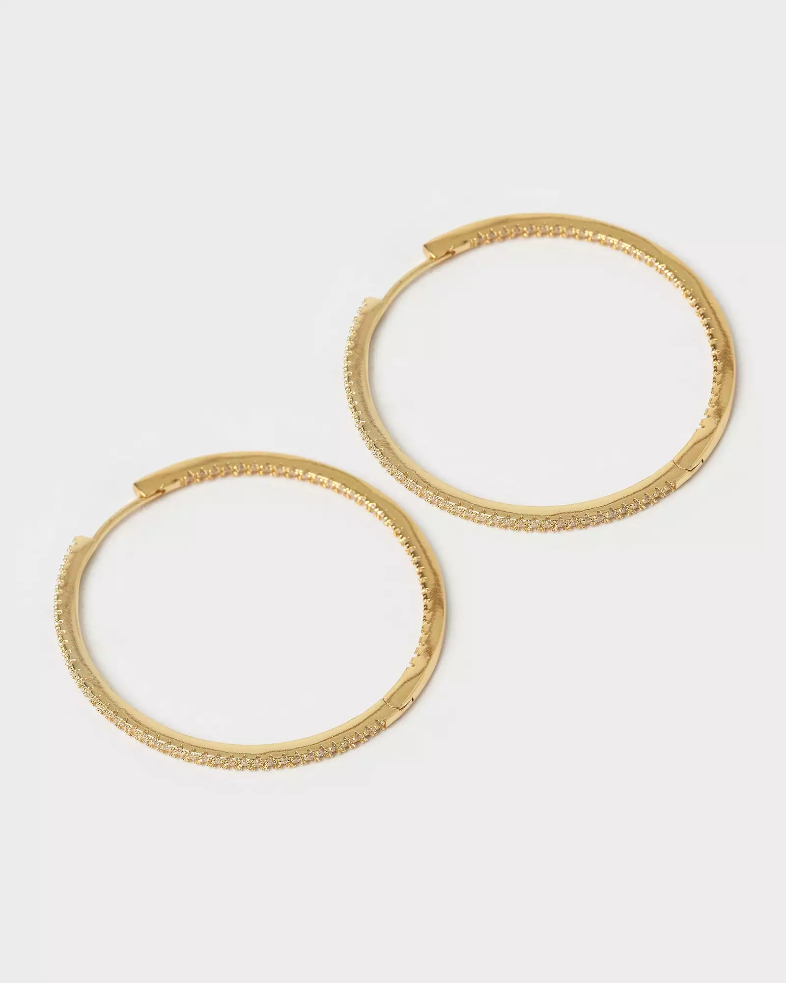 Izoa Jess Hoop Earrings Gold