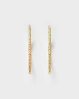 Izoa Jess Hoop Earrings Gold