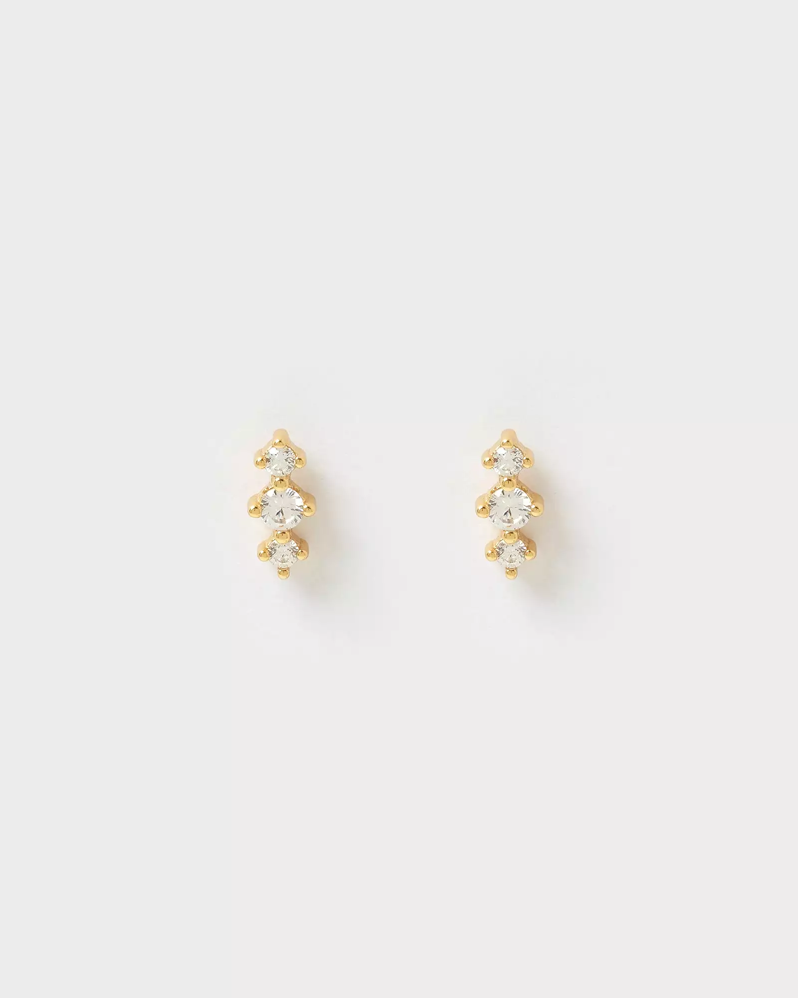 Izoa Natasha Stud Earrings Gold