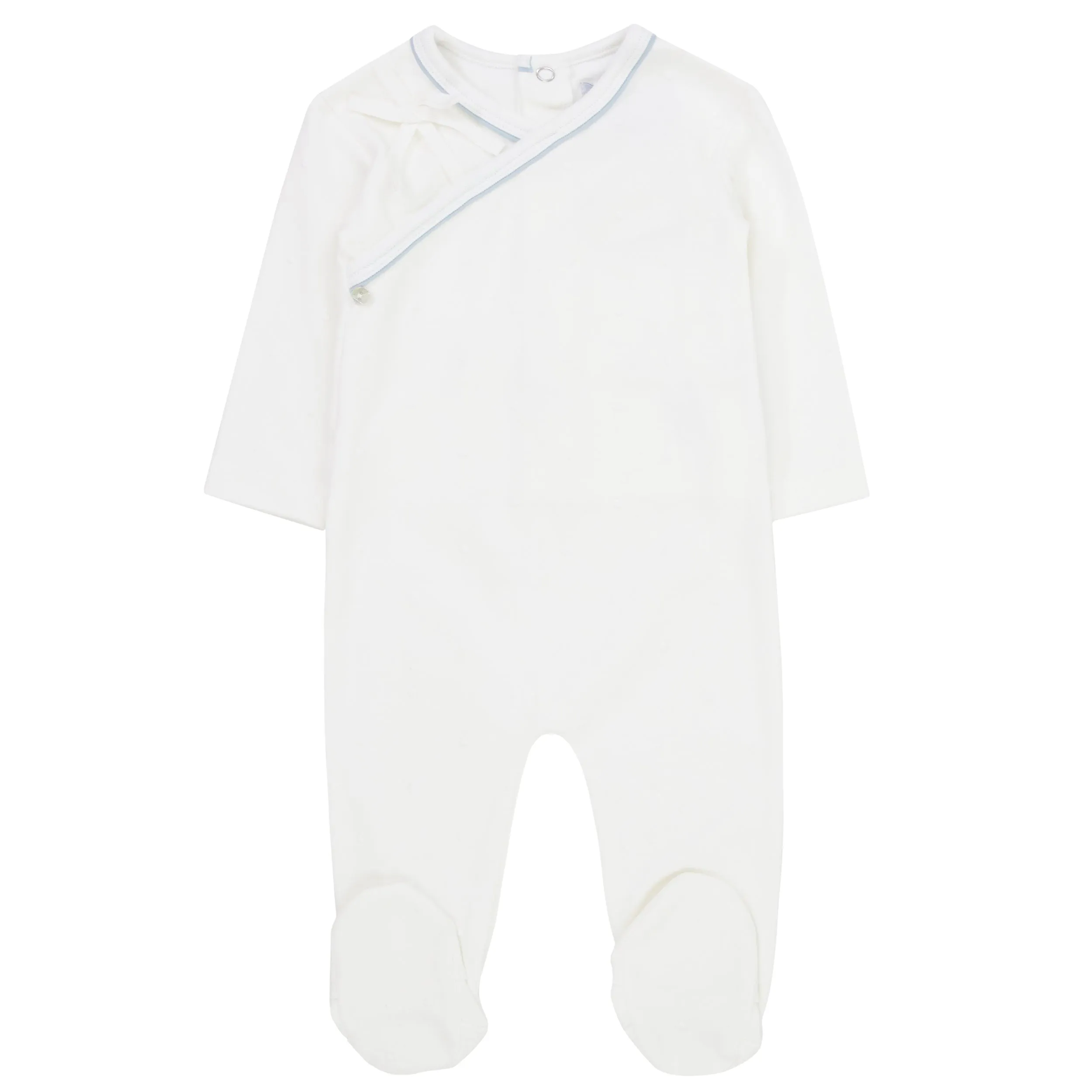 Kipp Baby Blue Dot Wrap Stretchie and Bonnet