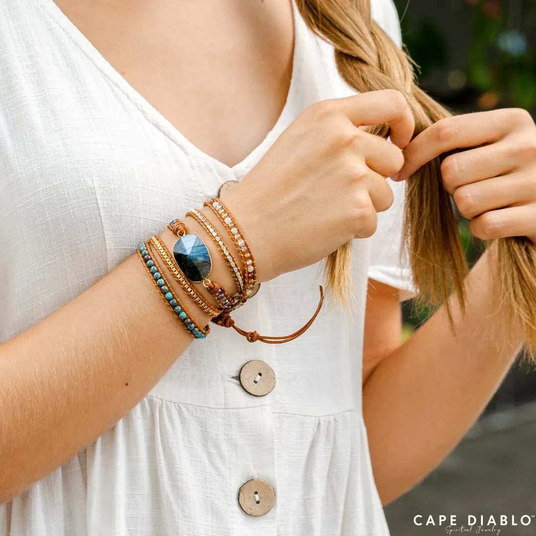 Labradorite Wanderer Wrap Bracelet