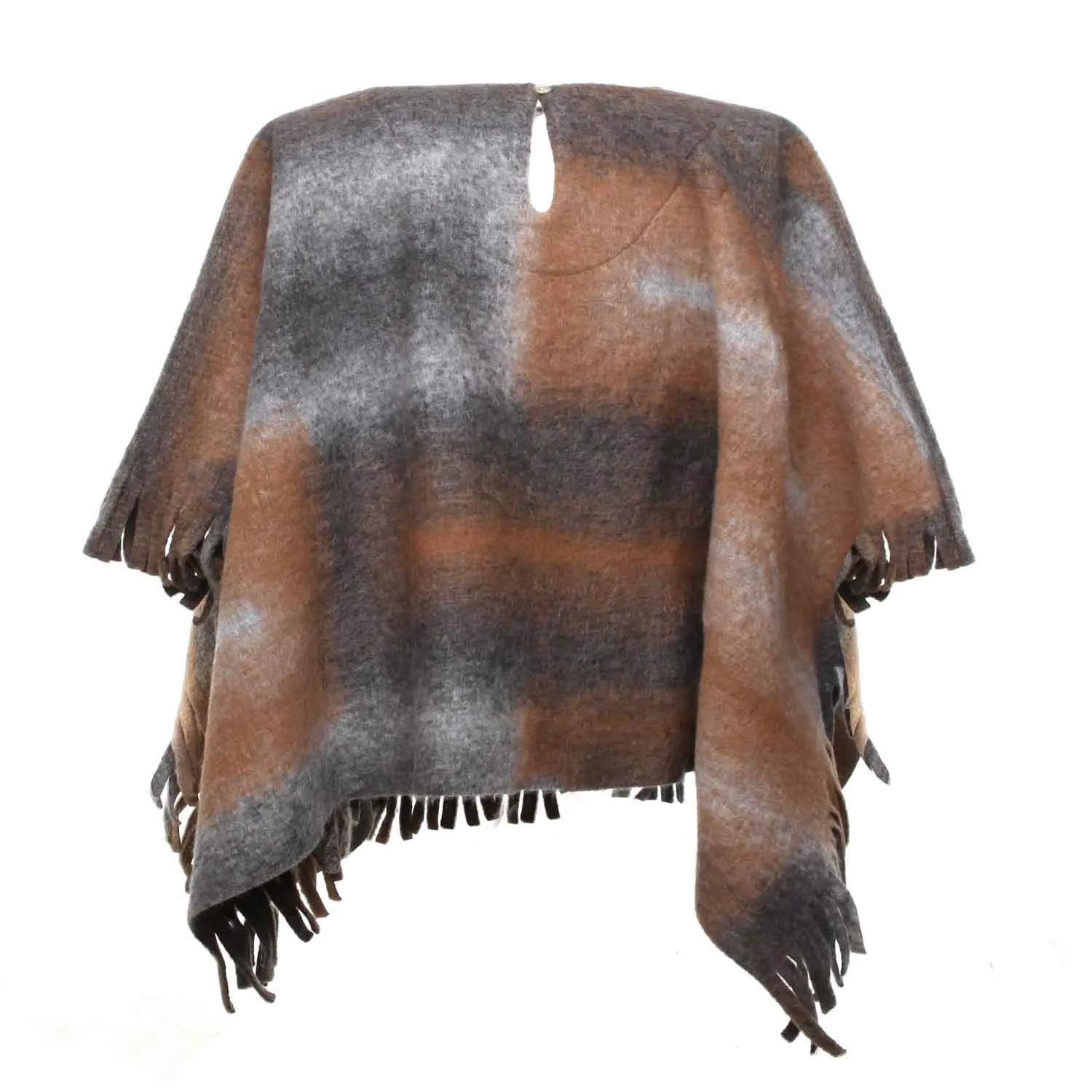 Magil Gray And Camel Cape For Girl And Teen