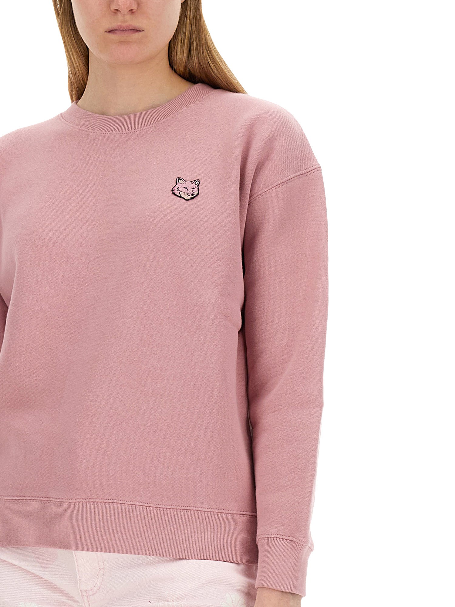 MAISON KITSUNÉ    COTTON SWEATSHIRT WITH BABY FOX PATCH