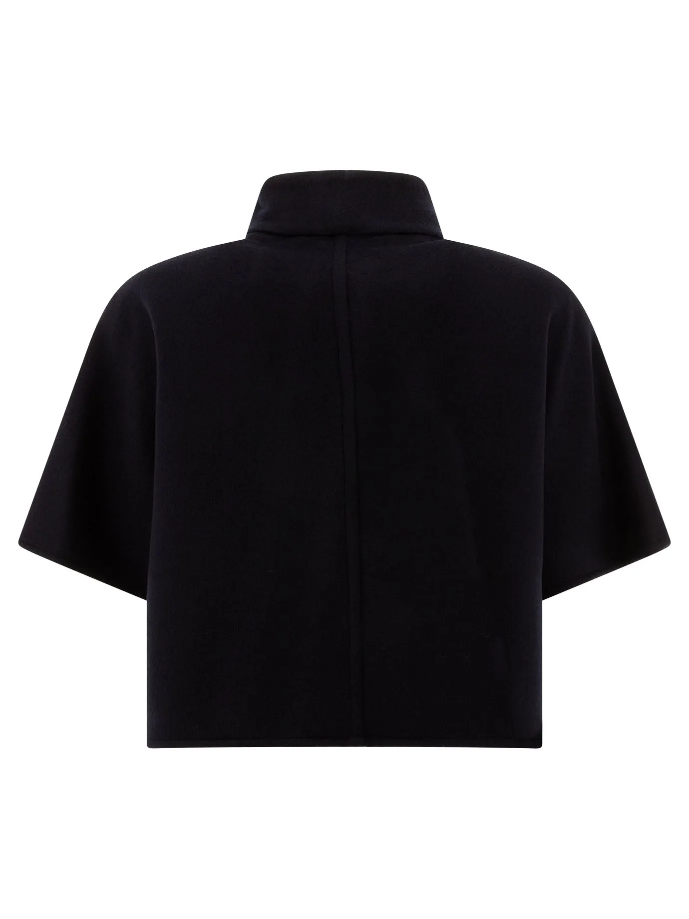 MAX MARA Elegant Cashmere Cropped Cape with Short Sleeves