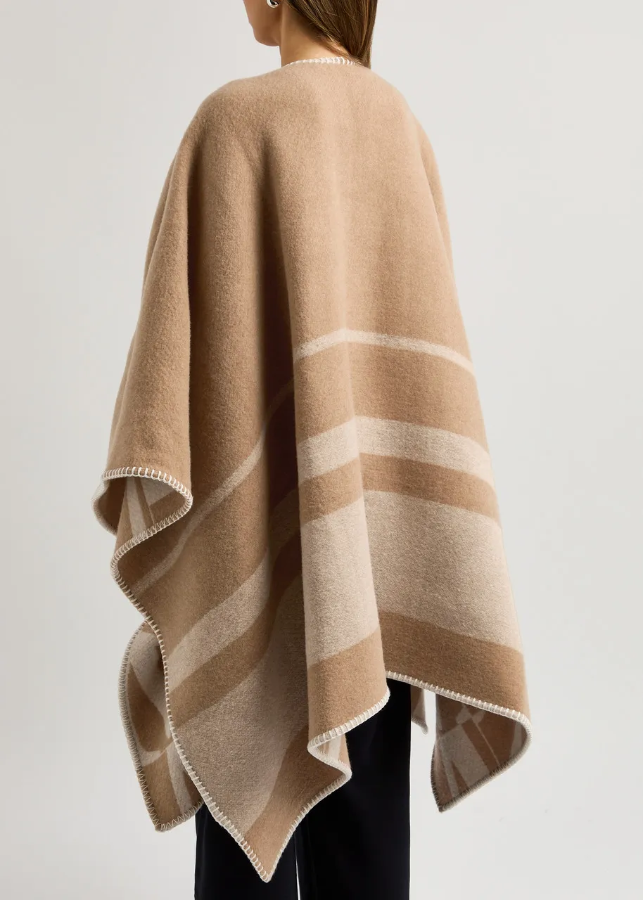 MAX MARA LEISURE Deremi reversible wool-blend cape  -                         -                     -                