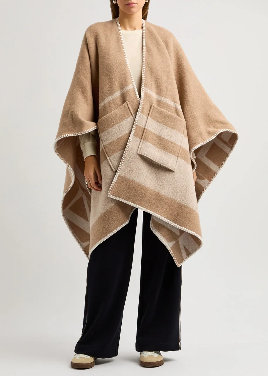 MAX MARA LEISURE Deremi reversible wool-blend cape  -                         -                     -                