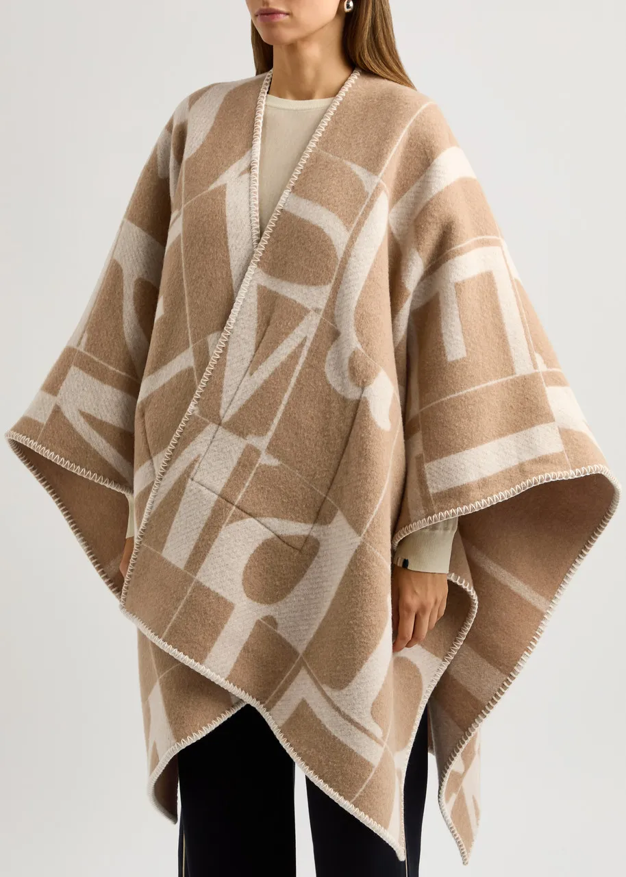 MAX MARA LEISURE Deremi reversible wool-blend cape  -                         -                     -                