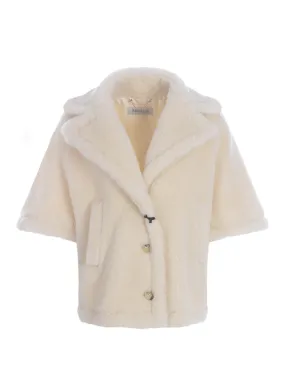 MAX MARA Short cape Max Mara Aleggio made of Teddy fabric