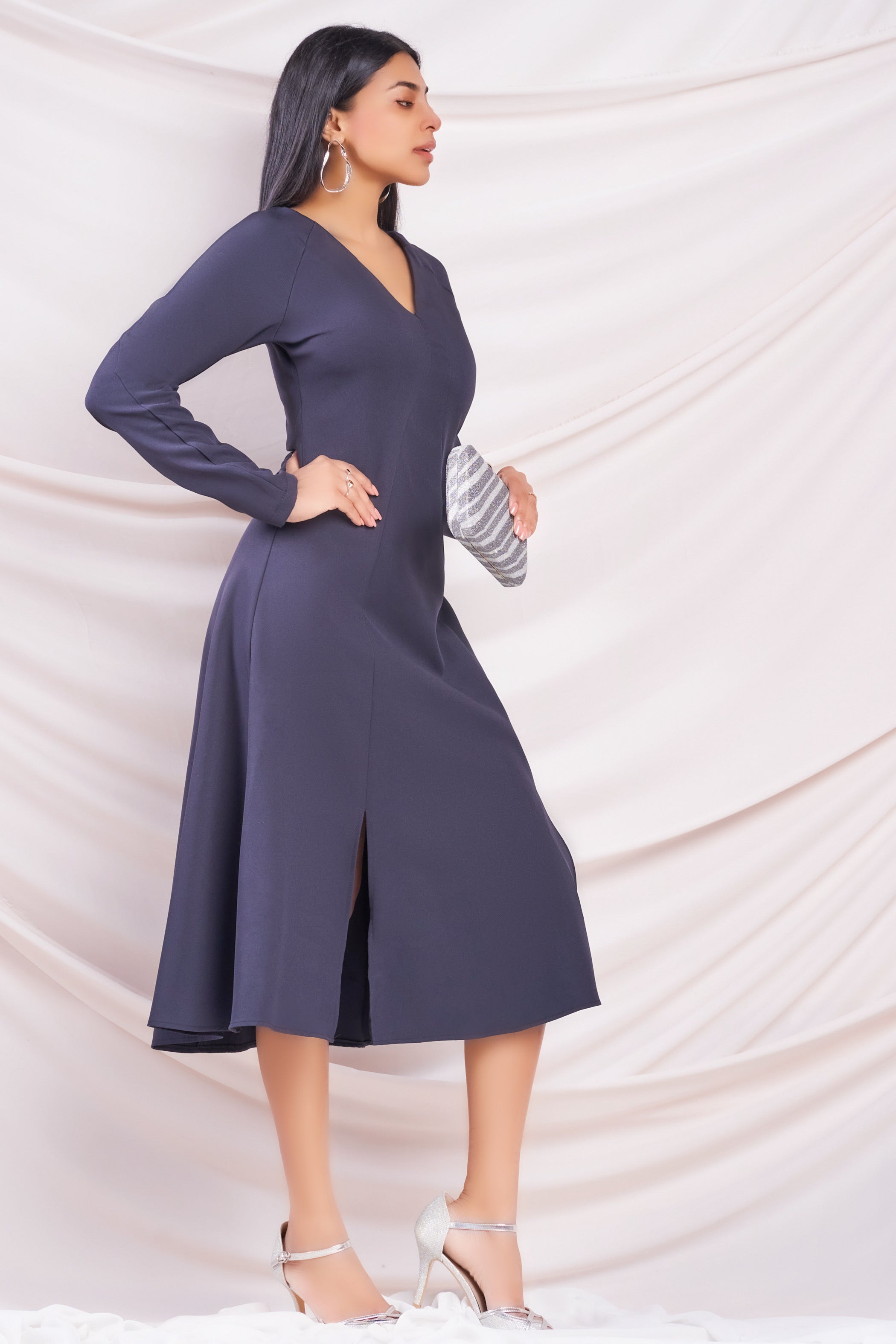 Navy Midi Dress