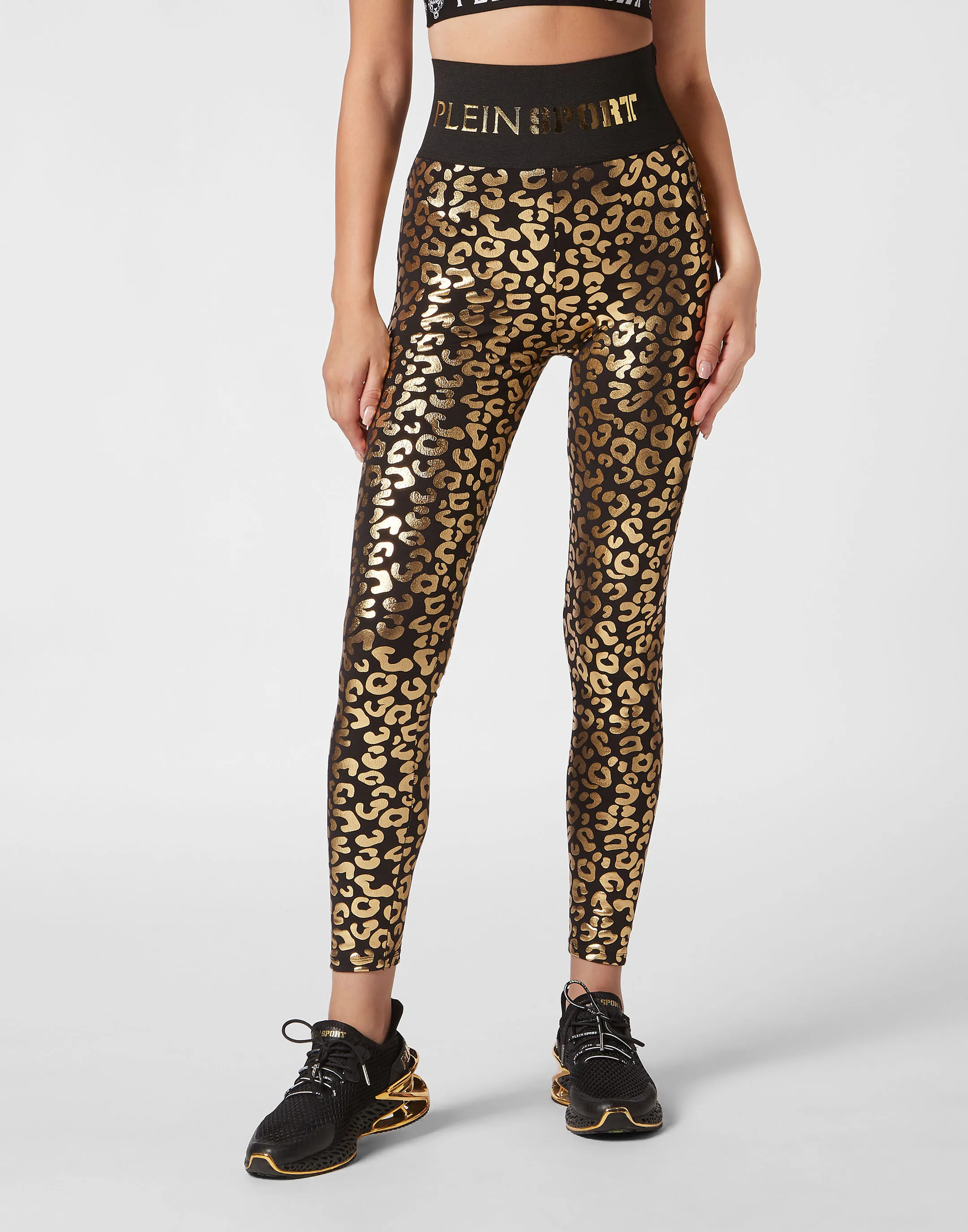 PLEIN SPORT Jogging Leggings Leopard