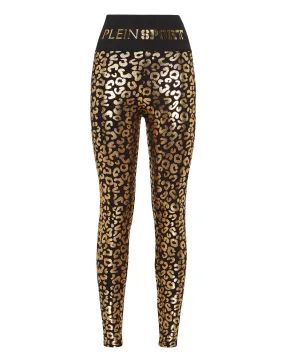 PLEIN SPORT Jogging Leggings Leopard