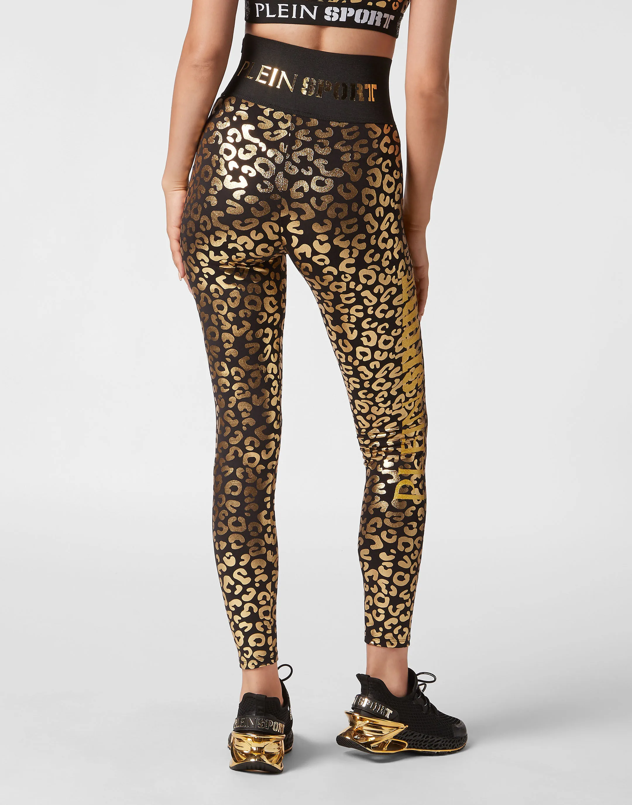 PLEIN SPORT Jogging Leggings Leopard