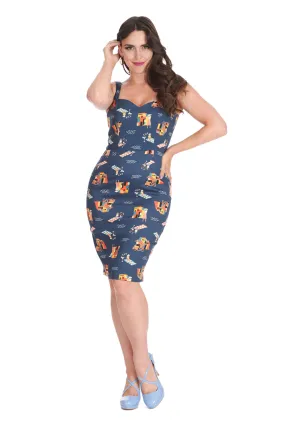 PORTOFINO LIVING PENCIL DRESS