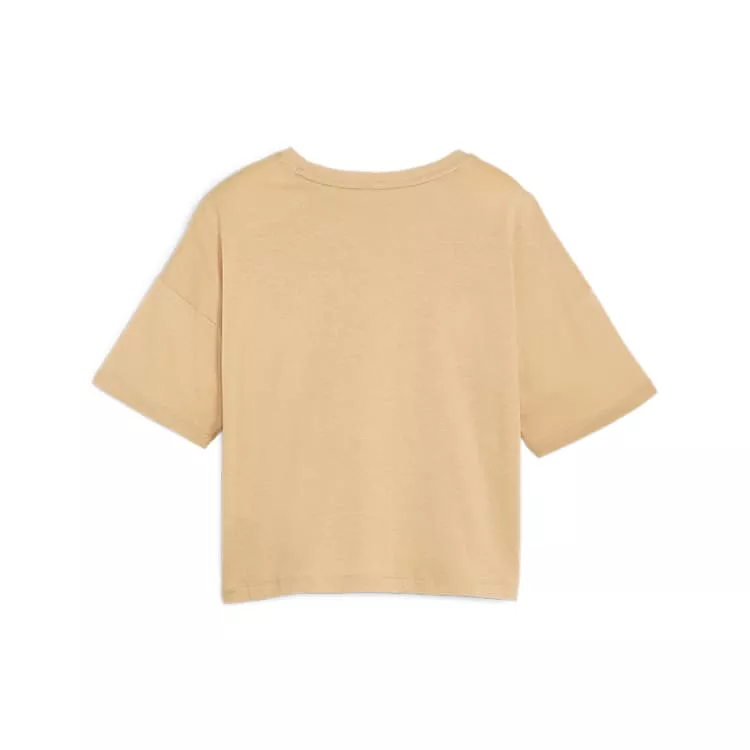 PUMA WOMEN'S ESS CROPPED BEIGE TEE