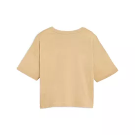 PUMA WOMEN'S ESS CROPPED BEIGE TEE