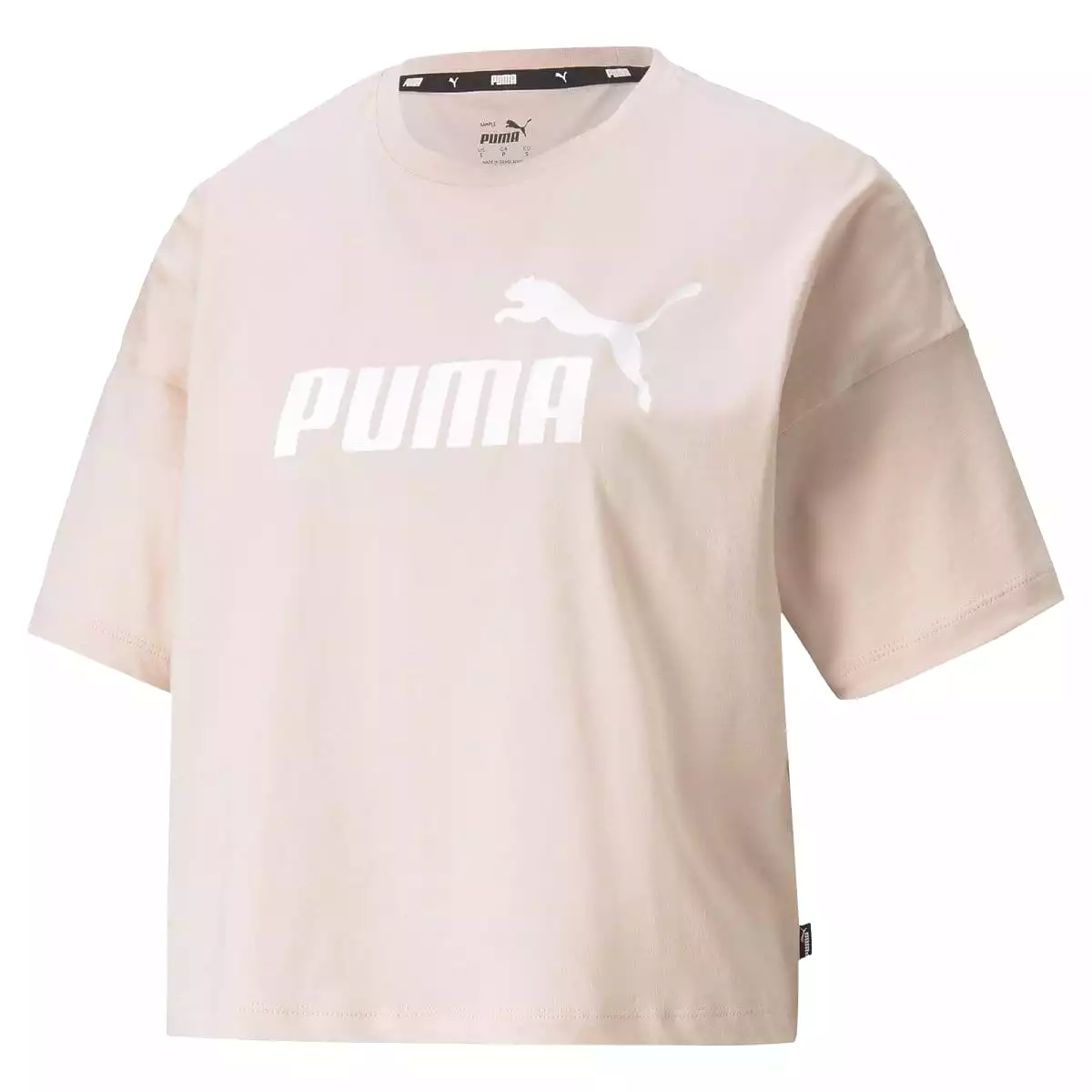 PUMA WOMEN'S ESSENTIAL PINK RELAXED CROP TEE